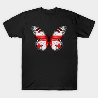 Georgian Flag  Butterfly - Gift for Georgian From Georgia T-Shirt